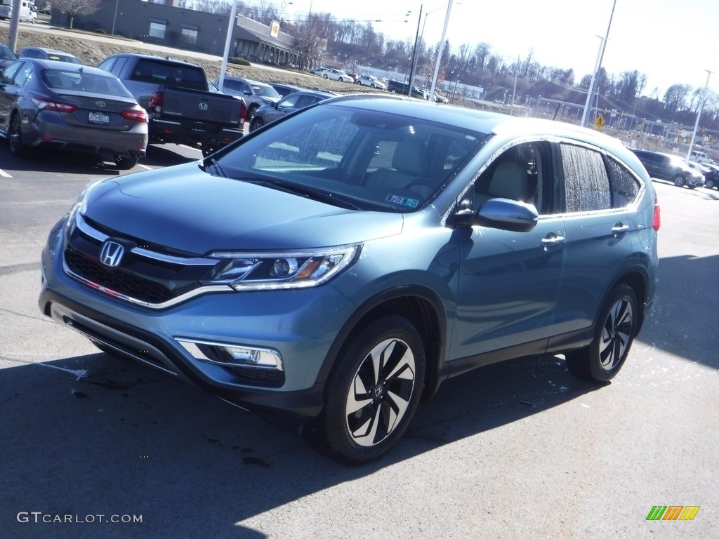 2015 CR-V Touring - Mountain Air Metallic / Beige photo #6