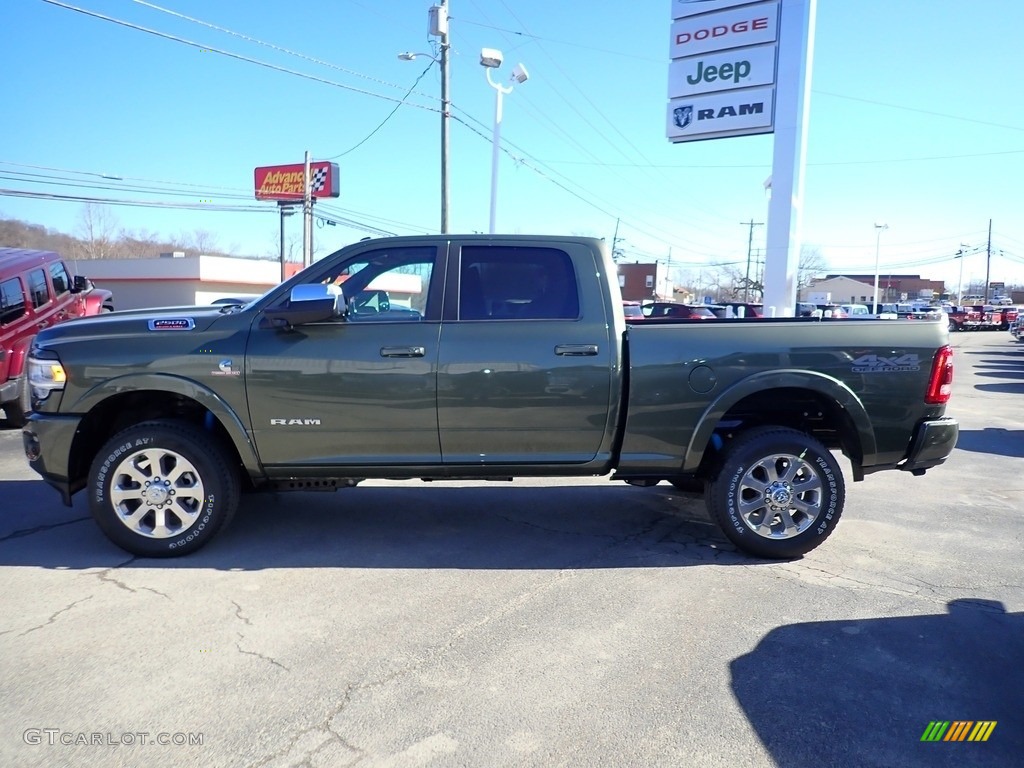 2021 2500 Laramie Crew Cab 4x4 - Olive Green Pearl / Black photo #3
