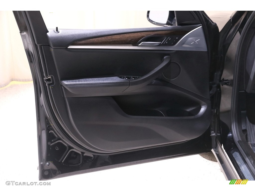 2018 BMW X3 xDrive30i Black Door Panel Photo #141260695