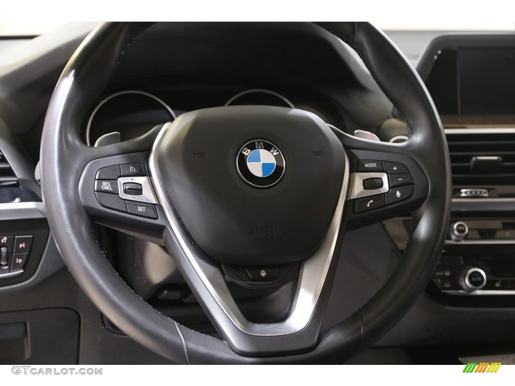 2018 BMW X3 xDrive30i Black Steering Wheel Photo #141260735