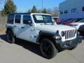 2021 Bright White Jeep Wrangler Unlimited Sport 4x4  photo #3