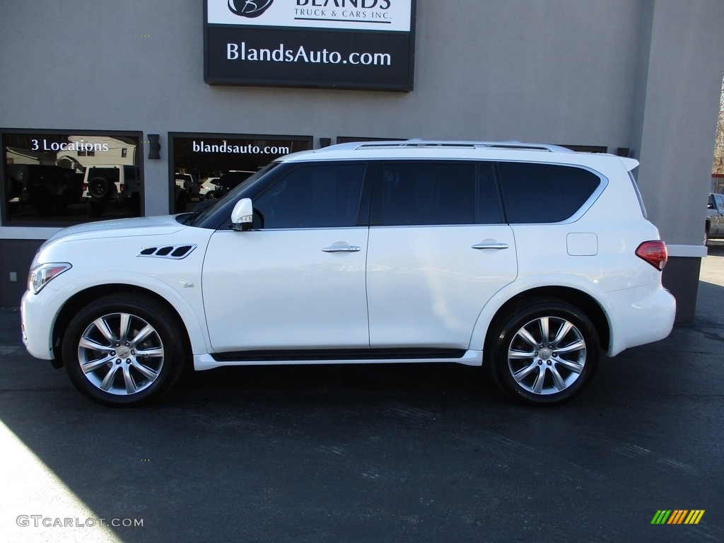 2014 QX80  - Moonlight White / Graphite photo #1