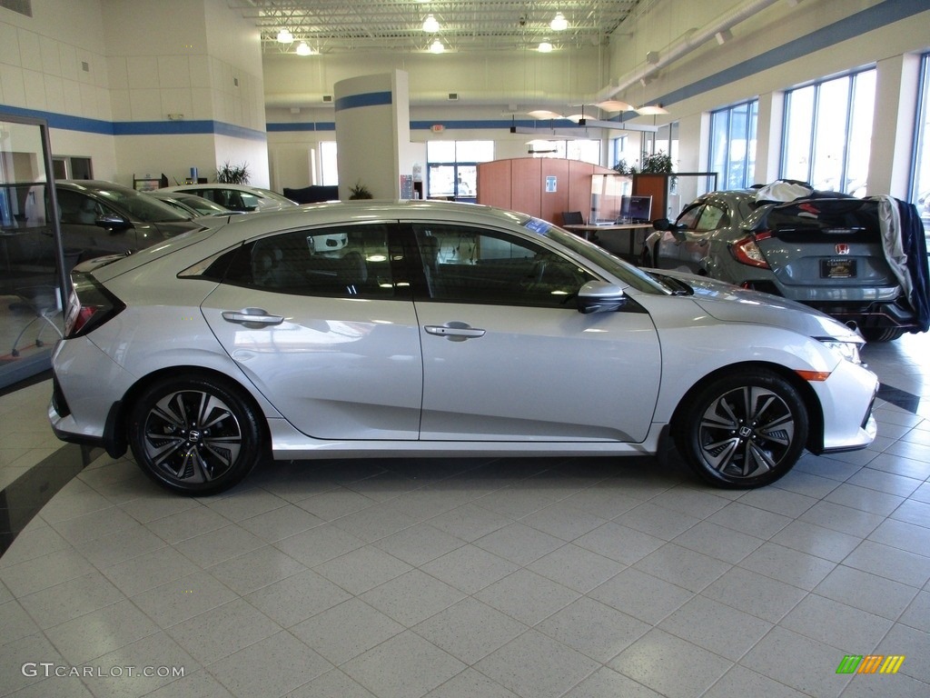 Lunar Silver Metallic 2018 Honda Civic EX-L Navi Hatchback Exterior Photo #141262993