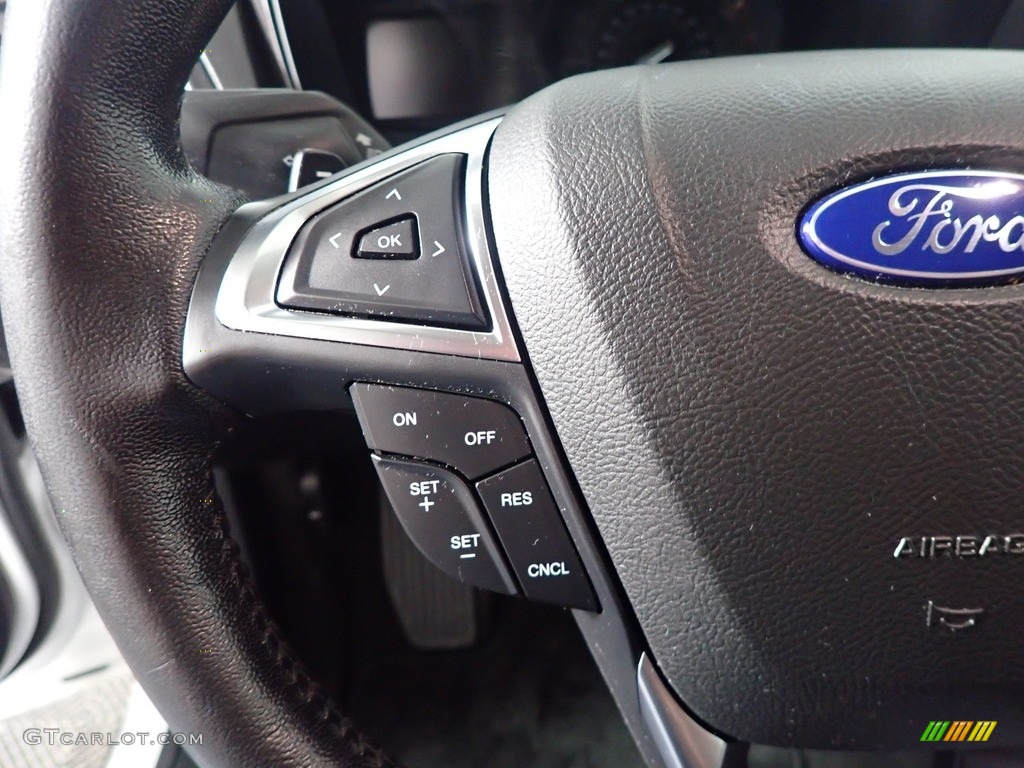 2018 Ford Fusion SE AWD Ebony Steering Wheel Photo #141267313