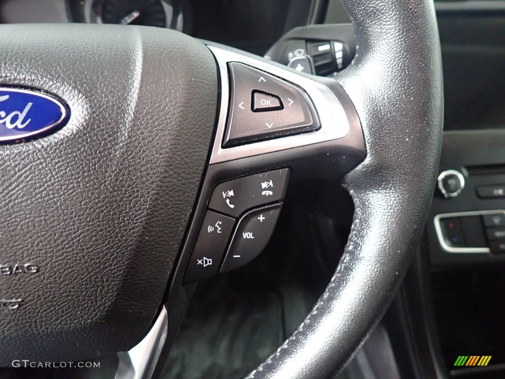 2018 Ford Fusion SE AWD Ebony Steering Wheel Photo #141267337