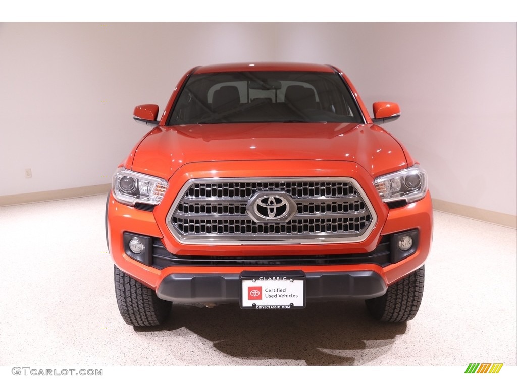 2017 Tacoma TRD Sport Double Cab 4x4 - Inferno Orange / TRD Black/Orange photo #2