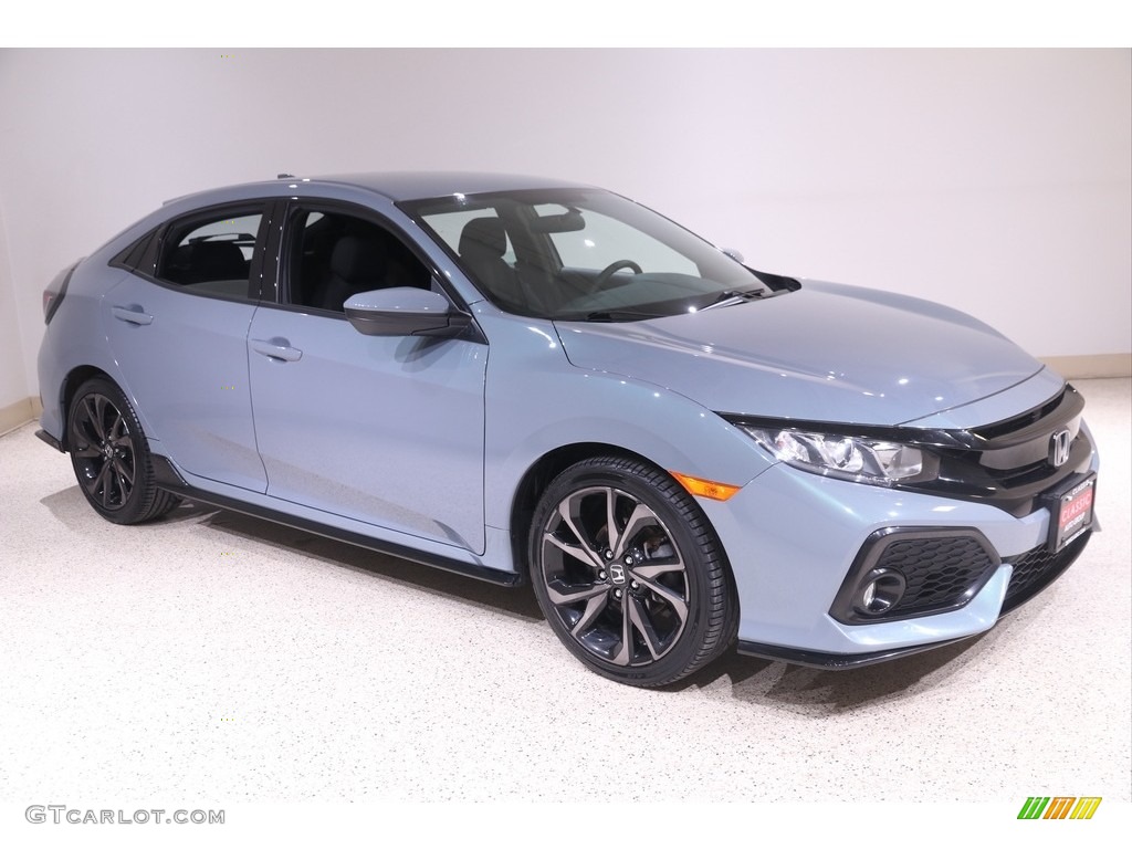 2018 Civic Sport Hatchback - Sonic Gray Metallic / Black photo #1