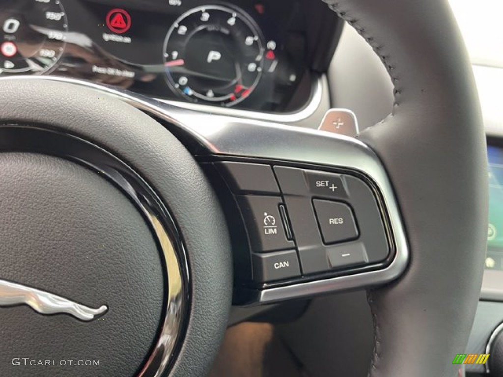 2021 Jaguar F-TYPE R-Dynamic AWD Coupe Ebony Steering Wheel Photo #141269929