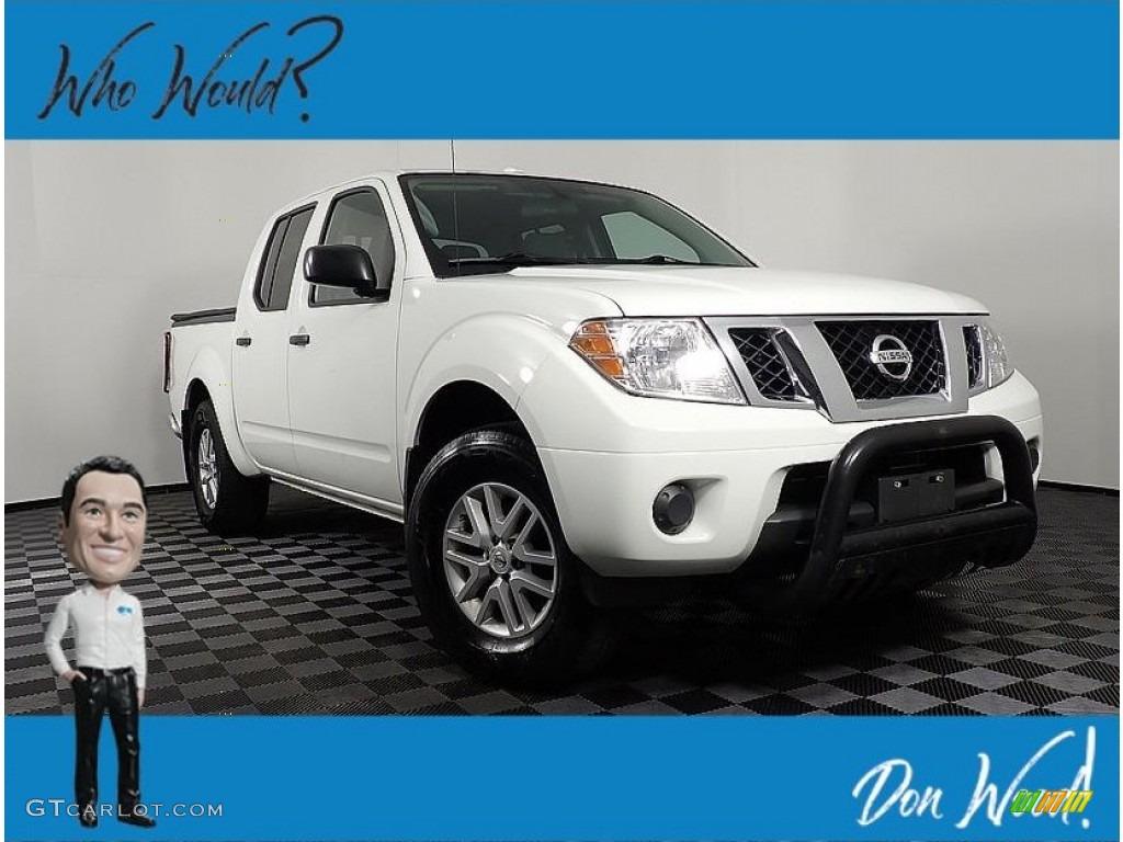 2017 Frontier SV Crew Cab 4x4 - Glacier White / Steel photo #1