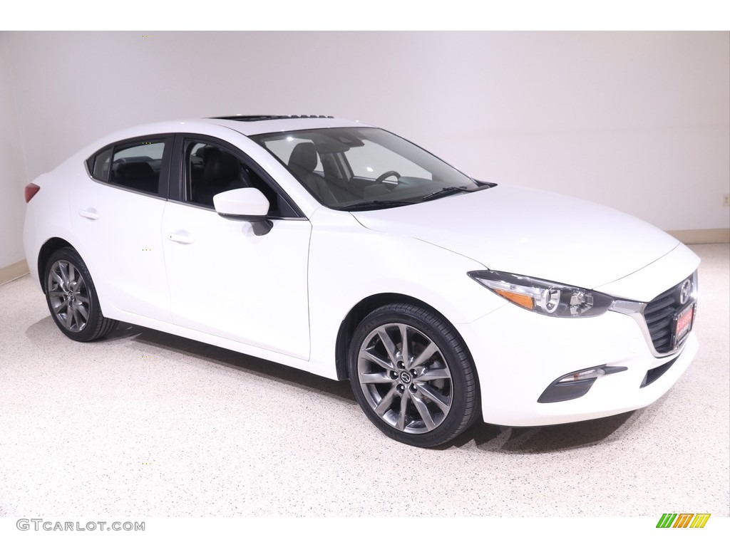 2018 MAZDA3 Touring 4 Door - Snowflake White Pearl Mica / Black photo #1