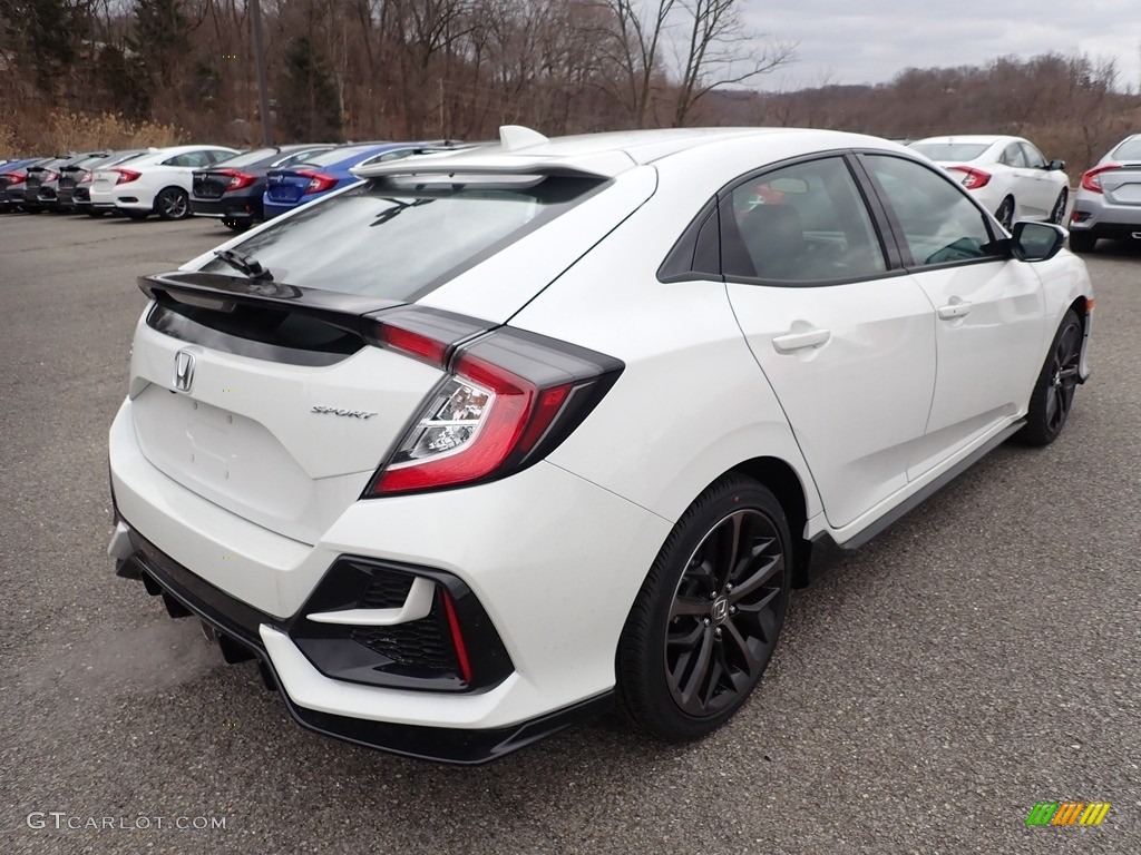 2021 Civic Sport Hatchback - Platinum White Pearl / Black photo #4