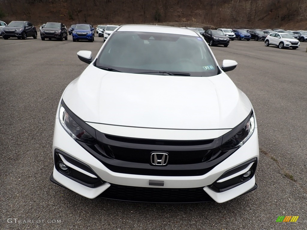 2021 Civic Sport Hatchback - Platinum White Pearl / Black photo #6