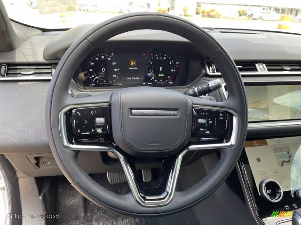 2021 Land Rover Range Rover Velar R-Dynamic S Ebony Steering Wheel Photo #141273735