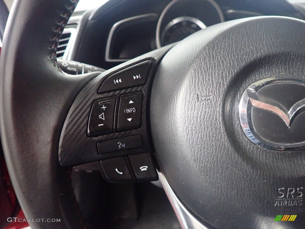 2016 Mazda MAZDA3 i Touring 4 Door Black Steering Wheel Photo #141274788