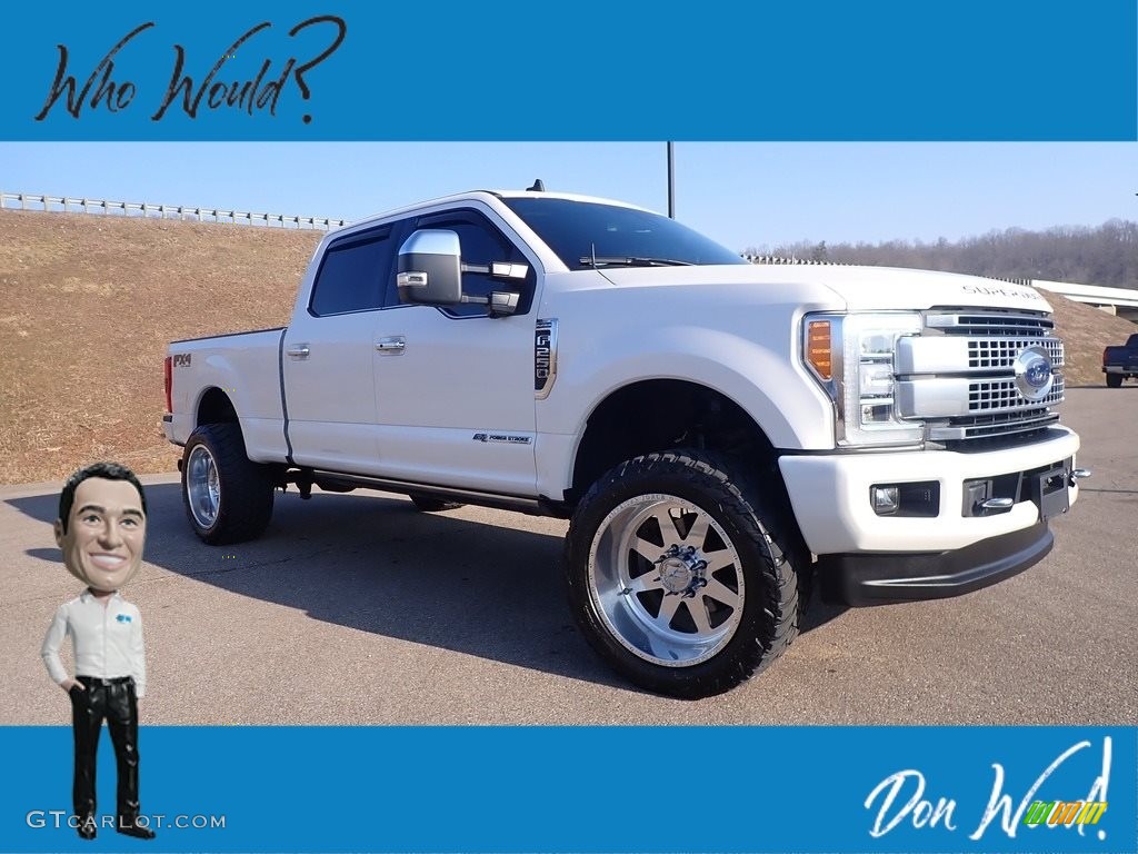 2019 F250 Super Duty Platinum Crew Cab 4x4 - White Platinum / Black photo #1