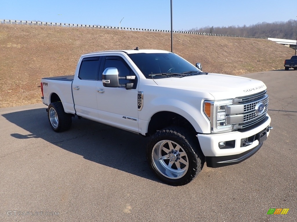 2019 F250 Super Duty Platinum Crew Cab 4x4 - White Platinum / Black photo #6