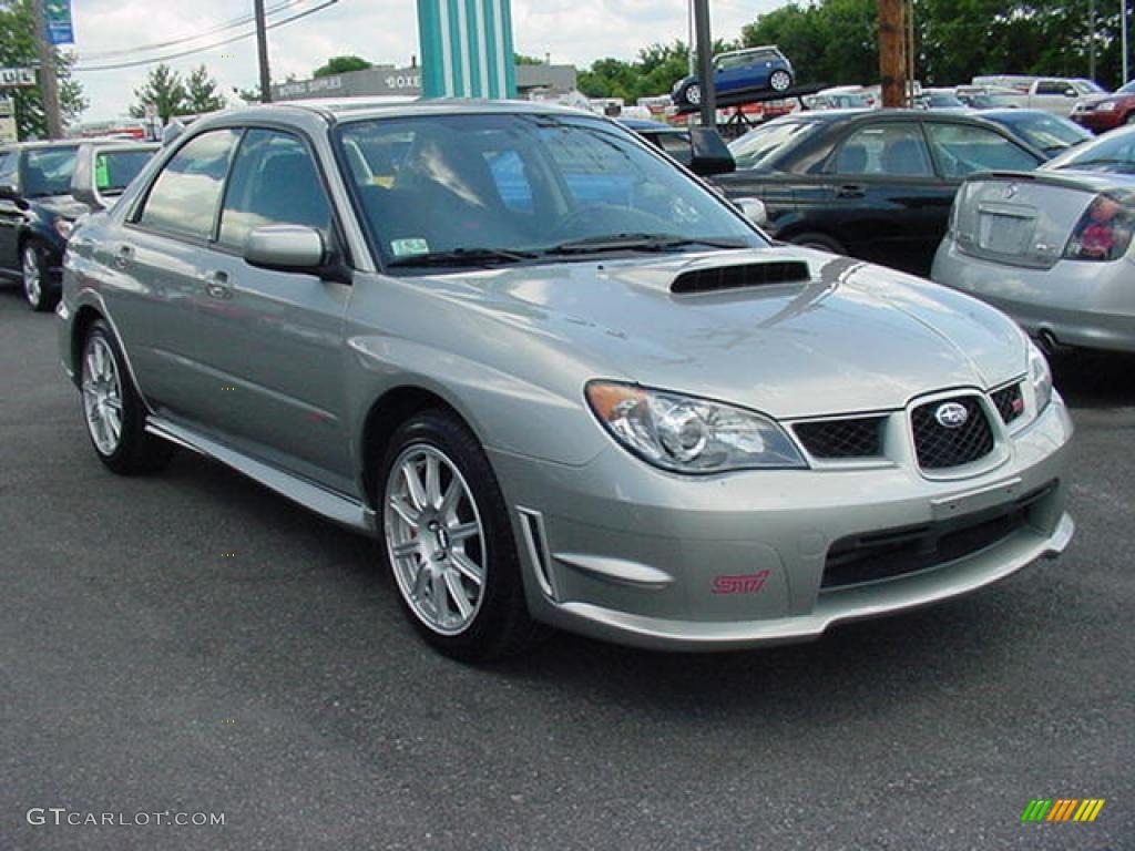 2006 Impreza WRX STi - Crystal Gray Metallic / Anthracite Black/Blue Alcantara photo #1