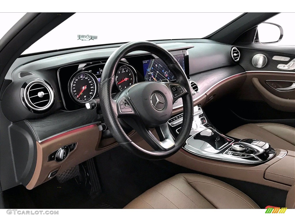 Nut Brown/Black Interior 2017 Mercedes-Benz E 300 Sedan Photo #141279258