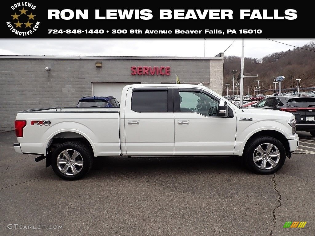 2020 F150 Platinum SuperCrew 4x4 - Star White / Black photo #1