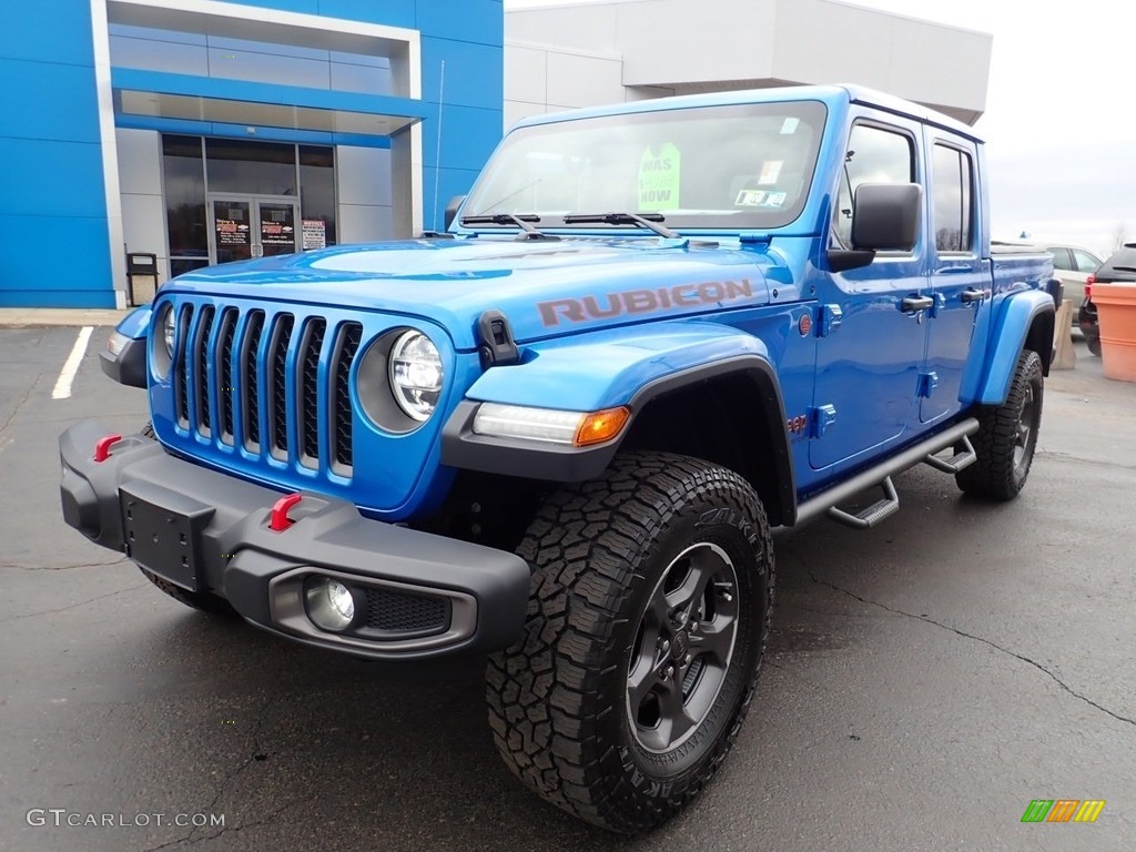 2020 Gladiator Rubicon 4x4 - Hydro Blue Pearl / Black photo #2
