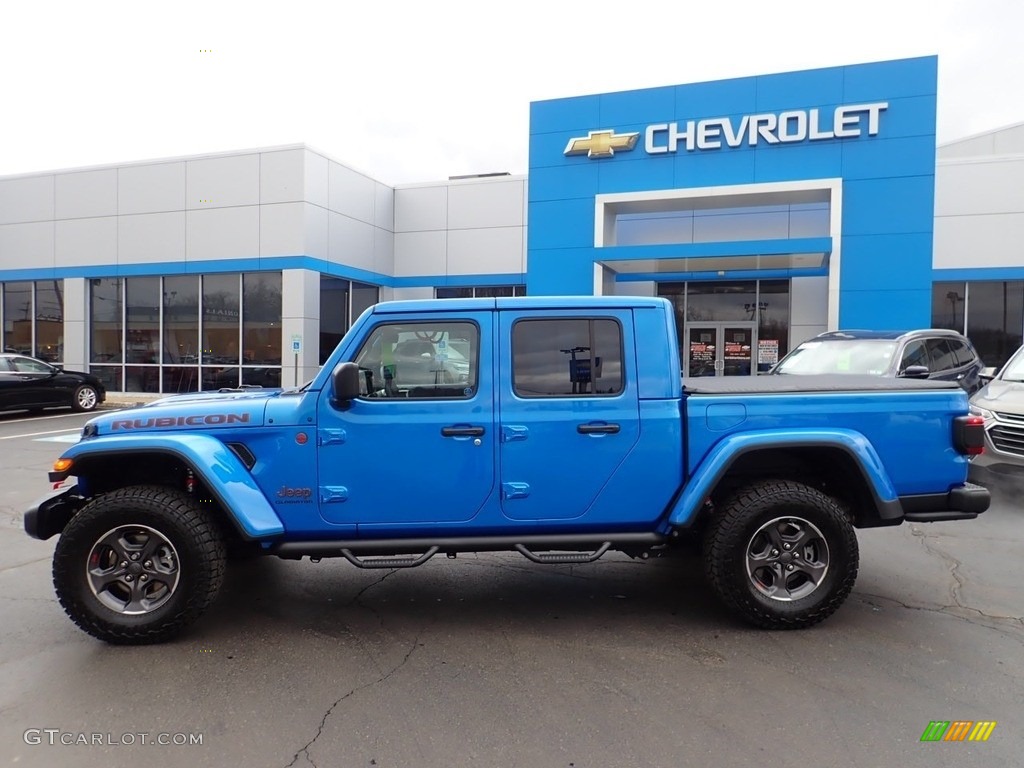 2020 Gladiator Rubicon 4x4 - Hydro Blue Pearl / Black photo #3