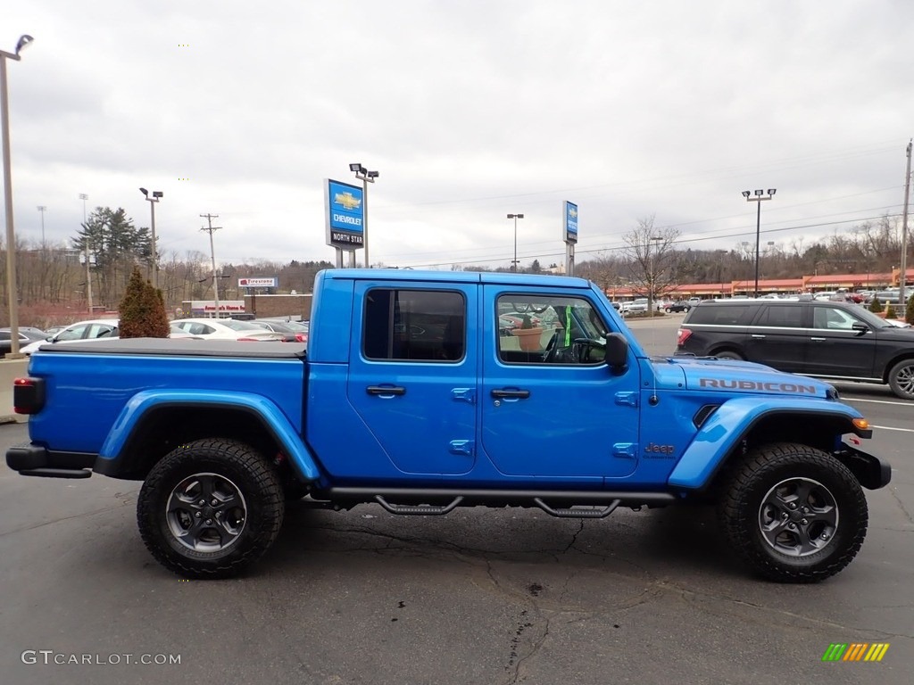 2020 Gladiator Rubicon 4x4 - Hydro Blue Pearl / Black photo #9