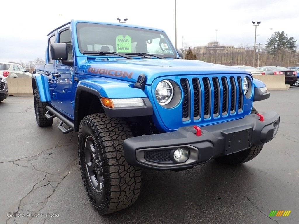 2020 Gladiator Rubicon 4x4 - Hydro Blue Pearl / Black photo #11