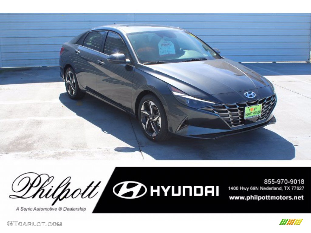 2021 Elantra Limited - Portofino Gray / Black photo #1