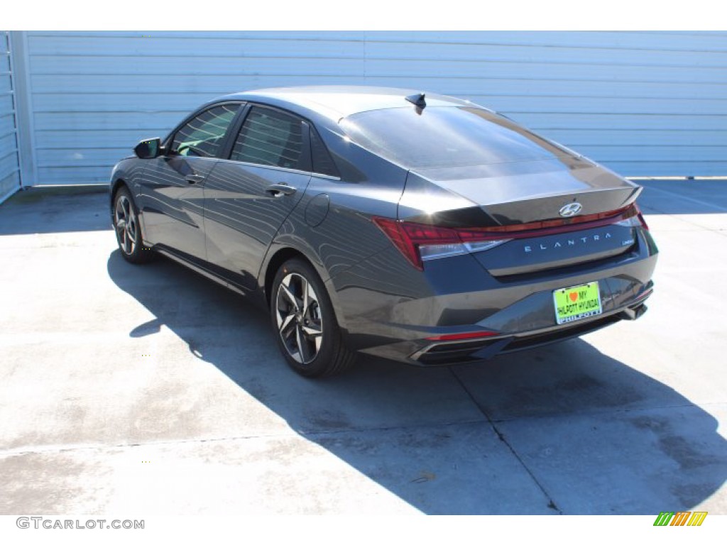 2021 Elantra Limited - Portofino Gray / Black photo #5