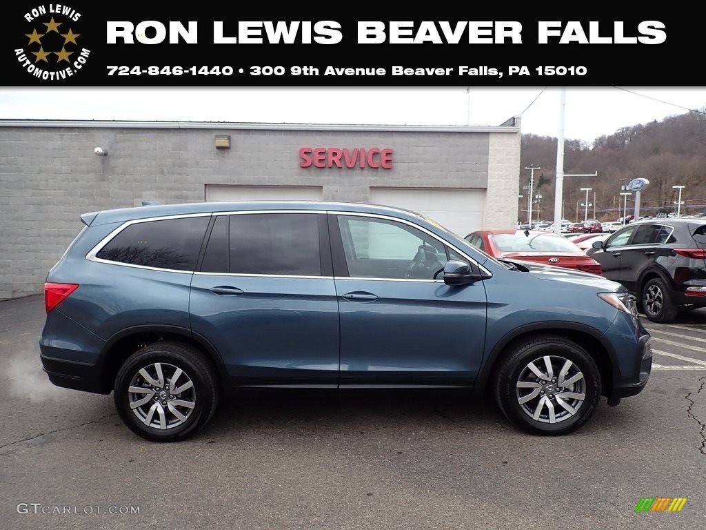 2019 Pilot EX AWD - Steel Sapphire Metallic / Gray photo #1