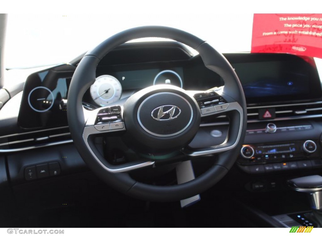 2021 Elantra Limited - Portofino Gray / Black photo #20