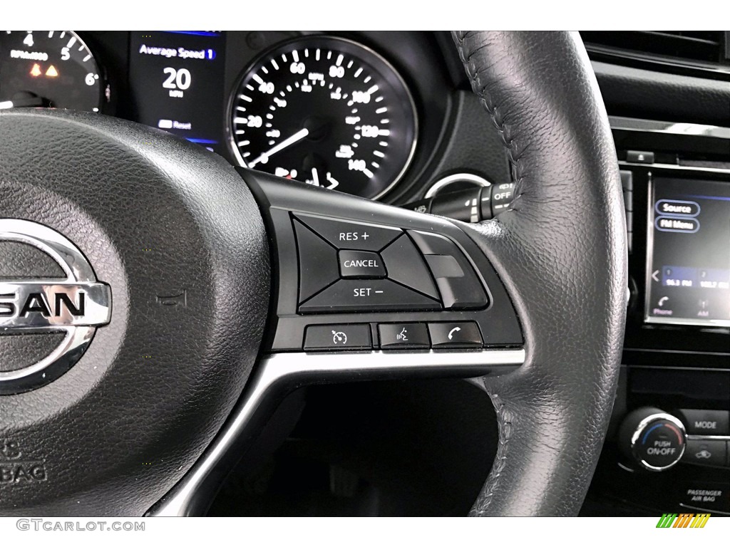 2018 Nissan Rogue SV Charcoal Steering Wheel Photo #141281602