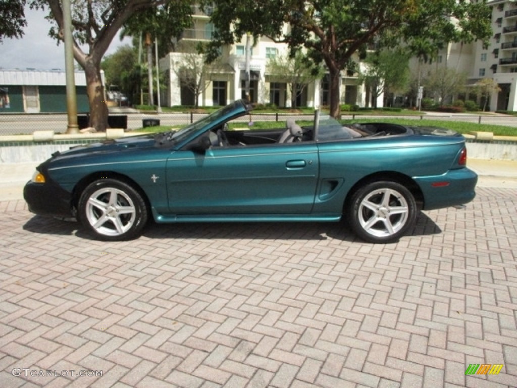 Pacific Green Metallic 1996 Ford Mustang V6 Convertible Exterior Photo #141281985