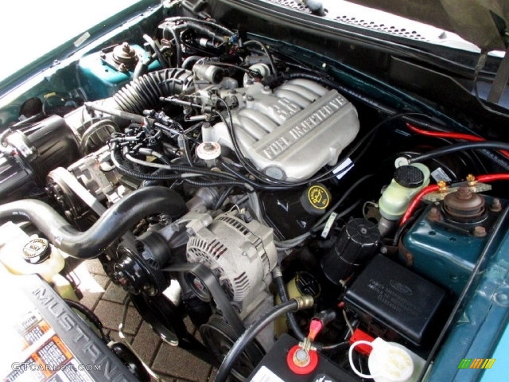1996 Ford Mustang V6 Convertible 3.8 Liter OHV 12-Valve V6 Engine Photo #141282147