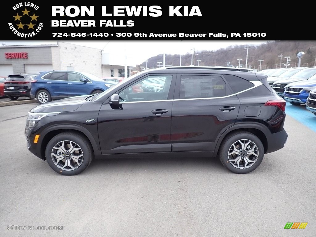 2021 Seltos EX AWD - Black Cherry / Black photo #1