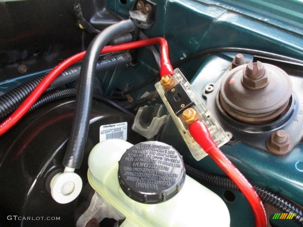 1996 Mustang V6 Convertible - Pacific Green Metallic / Grey Cloth photo #54