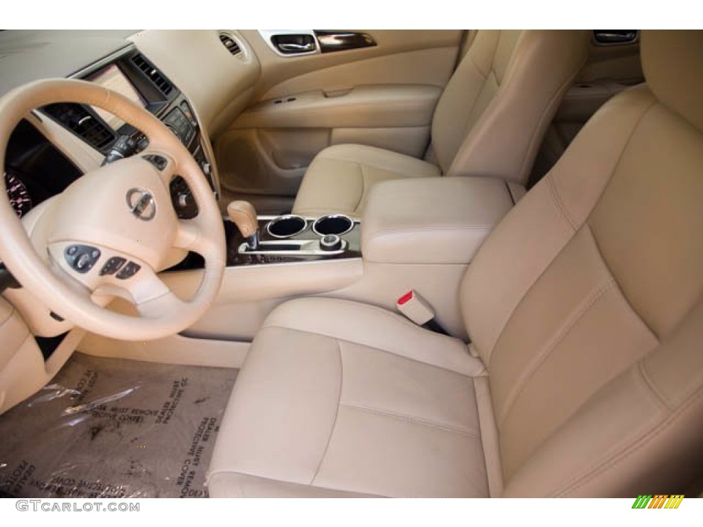 2013 Pathfinder Platinum 4x4 - Moonlight White / Almond photo #3