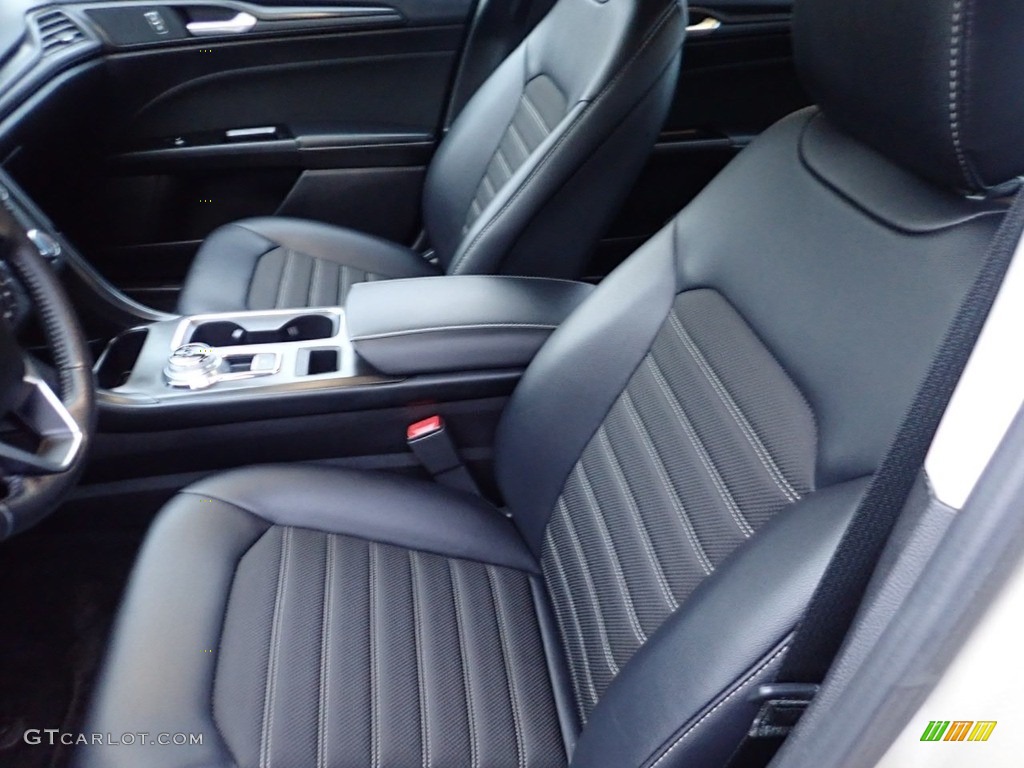 Ebony Interior 2018 Ford Fusion SE AWD Photo #141284361