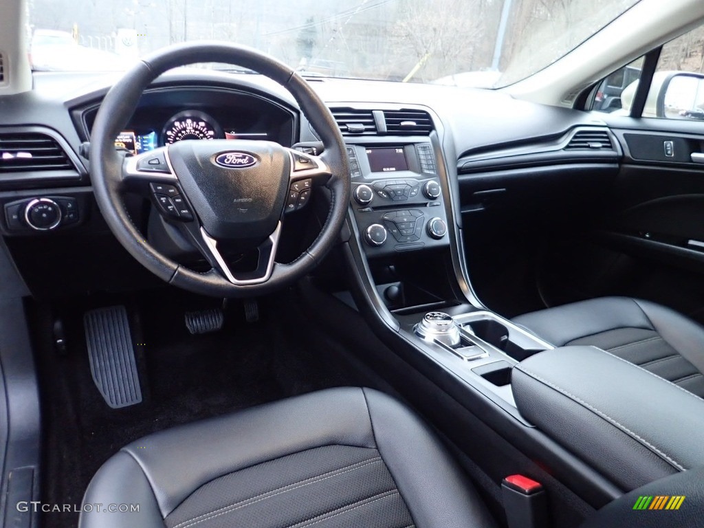 Ebony Interior 2018 Ford Fusion SE AWD Photo #141284397