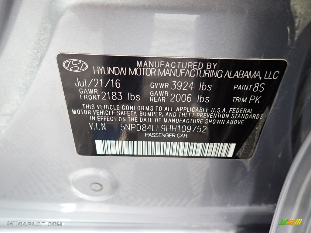 2017 Elantra SE - Gray / Gray photo #40