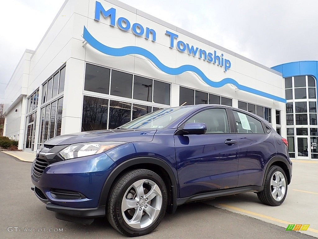 2016 HR-V LX AWD - Deep Ocean Pearl / Black photo #1