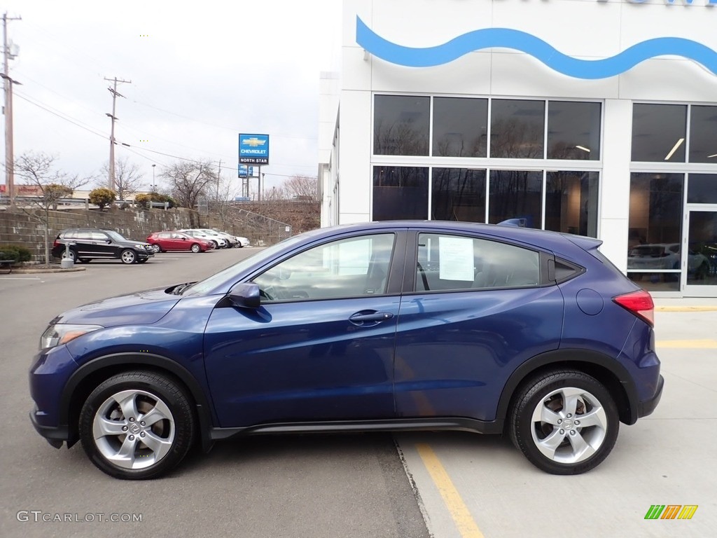 2016 HR-V LX AWD - Deep Ocean Pearl / Black photo #2