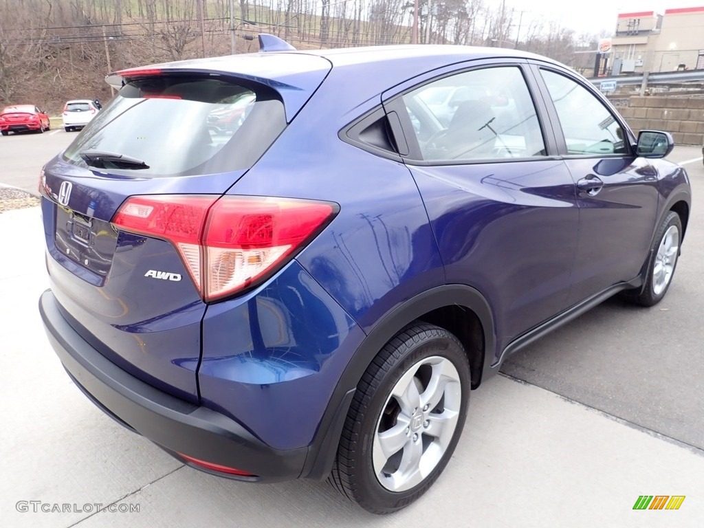 2016 HR-V LX AWD - Deep Ocean Pearl / Black photo #6