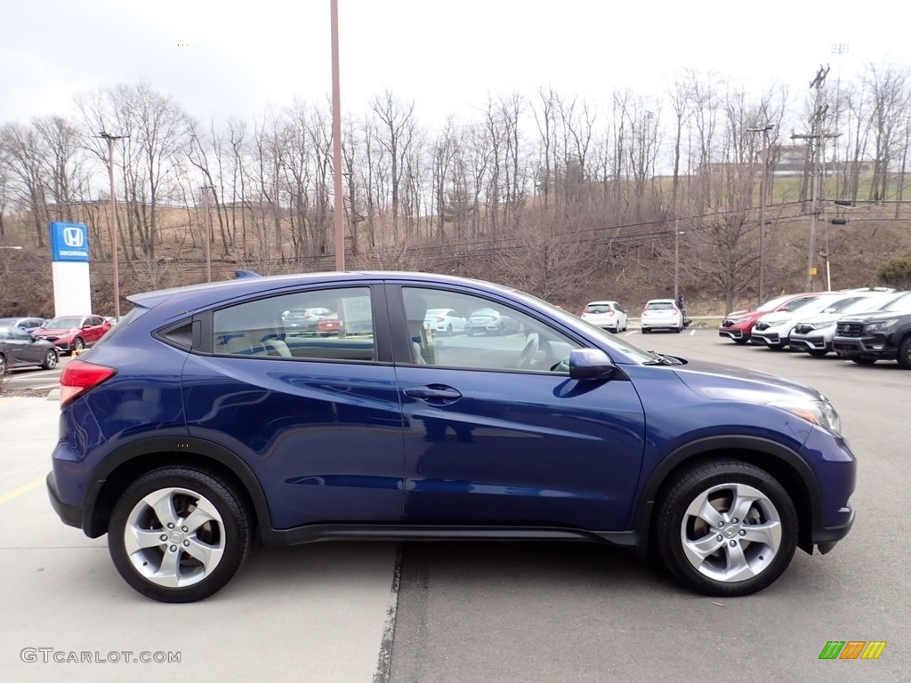 2016 HR-V LX AWD - Deep Ocean Pearl / Black photo #7