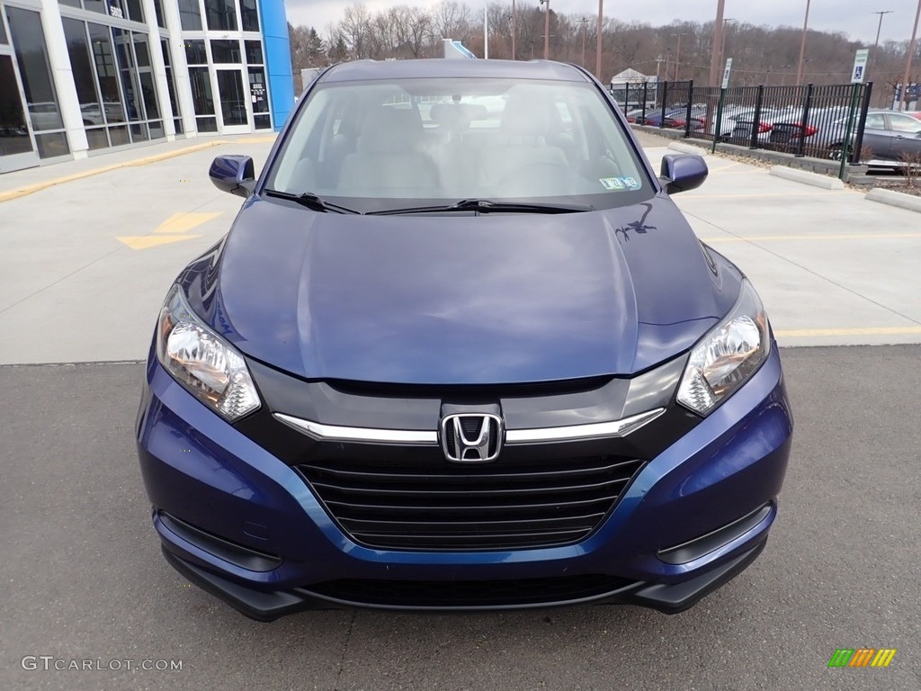 2016 HR-V LX AWD - Deep Ocean Pearl / Black photo #9