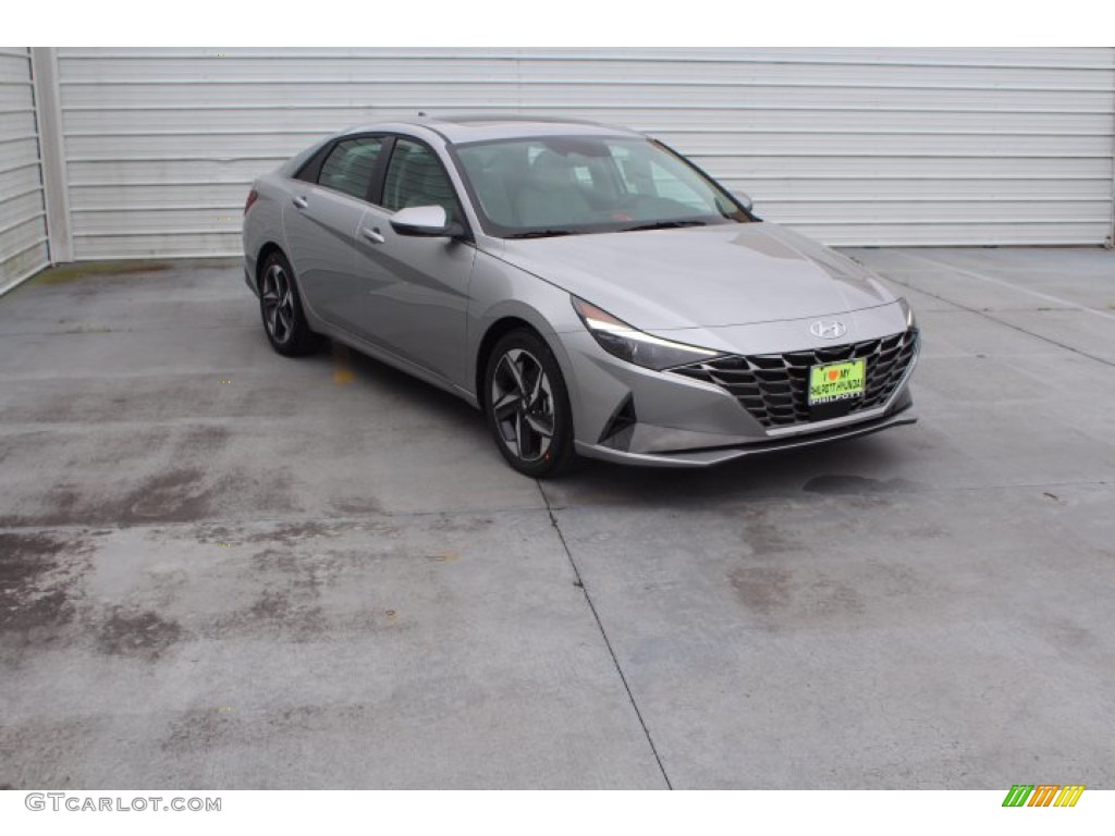 2021 Elantra Limited - Shimmering Silver Pearl / Melange/Light Gray photo #2