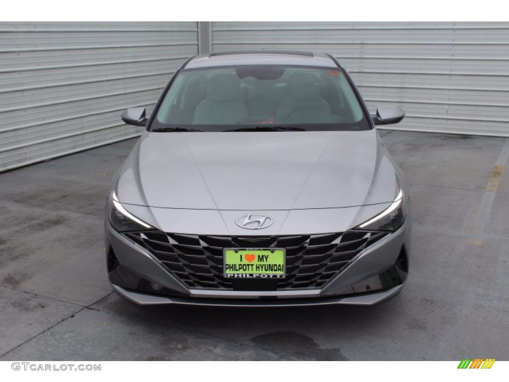 2021 Elantra Limited - Shimmering Silver Pearl / Melange/Light Gray photo #3