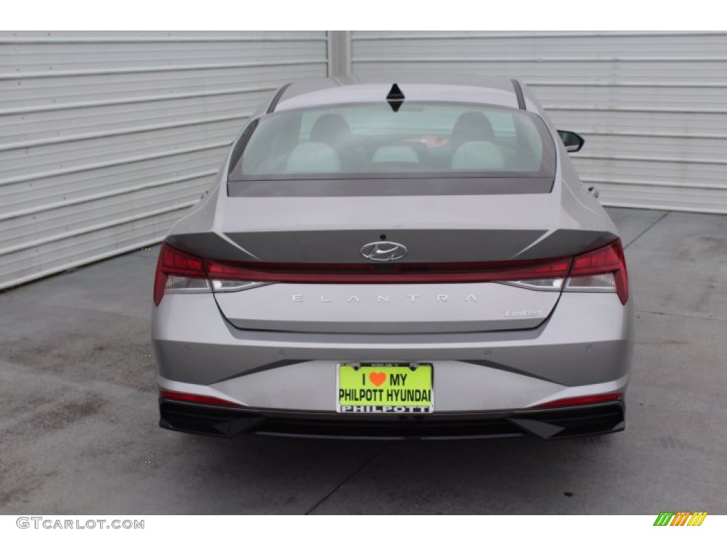 2021 Elantra Limited - Shimmering Silver Pearl / Melange/Light Gray photo #7