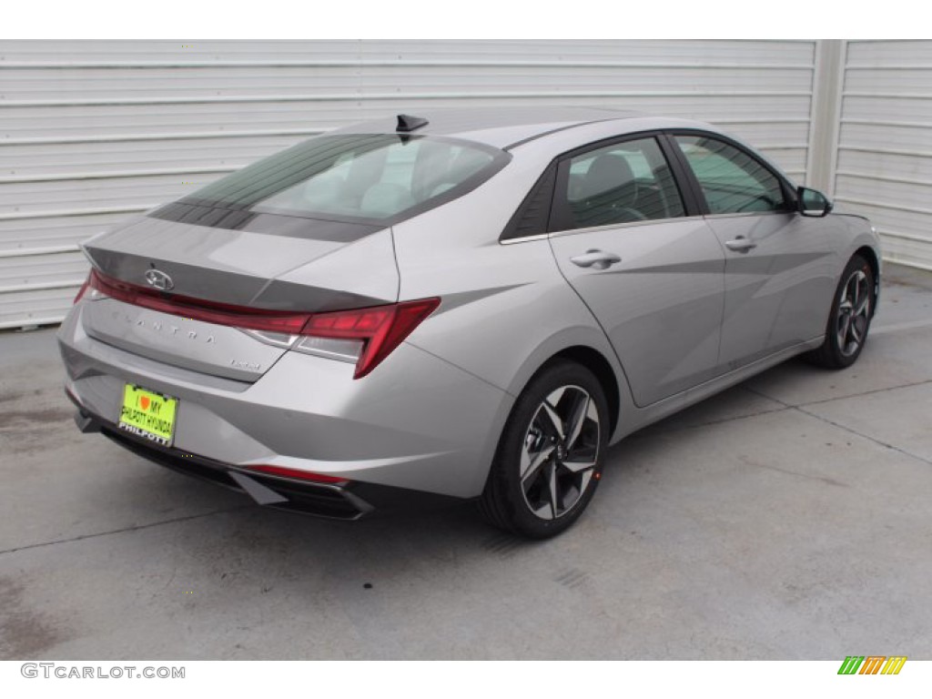 2021 Elantra Limited - Shimmering Silver Pearl / Melange/Light Gray photo #8