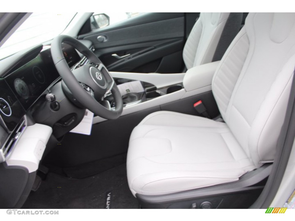 2021 Elantra Limited - Shimmering Silver Pearl / Melange/Light Gray photo #10